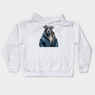 American Staffordshire Terrier Harlem style Kids Hoodie